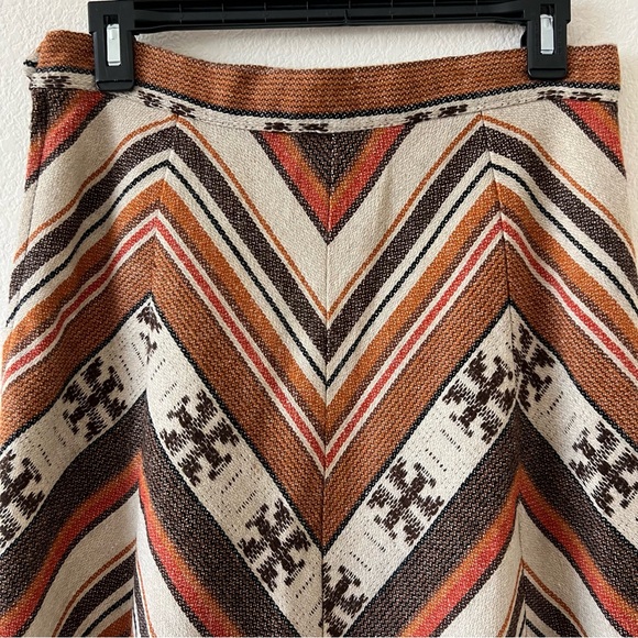 True Vintage 70s Aztec Southwestern Chevron Print A-line Skirt SZ Small - Picture 9 of 15